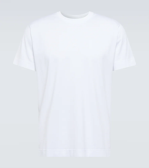 Embroidered cotton jersey T-shirt
