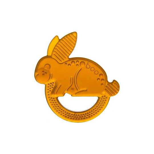 Boo The Bunny - Natural Rubber Teether 100% Natural Non-Toxic eco-Friendly Teething Toy Pure Safe and Strong