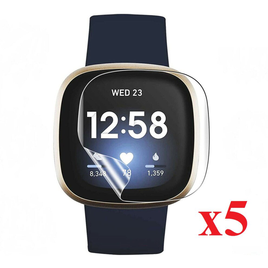 for Fitbit Versa 3 5x Screen Protector Film Cover for Fitbit Smart Watch