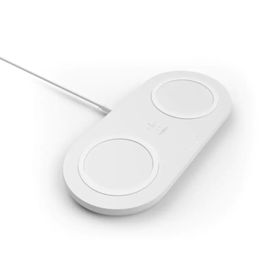 Belkin Power 2X Dual Wireless Charger Pad W PSU White