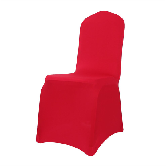 (Red, 4) Dining Chair Covers Stretch Slipcover Wedding Banquet Washable 1/4/6/10 Pcs