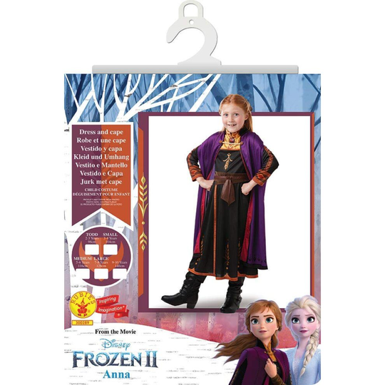 Disney Frozen 2 Anna Dress Up Costume - Small