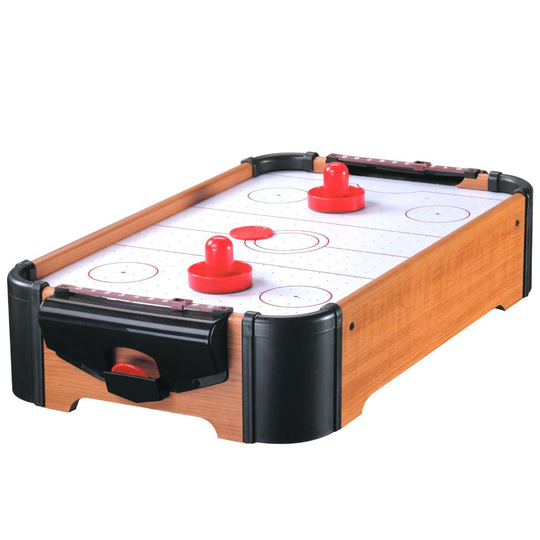 Table Top Air Hockey Battery Operated Pushers Pucks Family Xmas Game Play Set