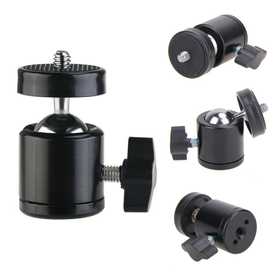 Mini Ball Head 360 Degree Swivel 1/4" Screw Tripod Monopod Mount for DSLR Camera