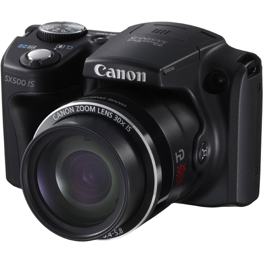 Canon PowerShot SX500 IS Digital Camera - Black (16.0 MP, 30x Optical Zoom)