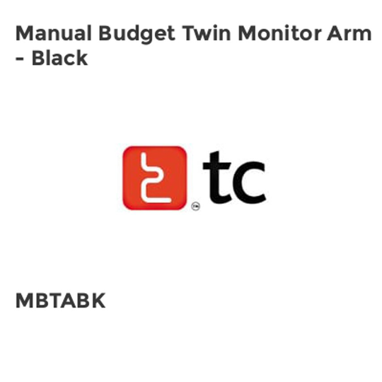 TC Group Manual Budget Twin Monitor Arm - Black