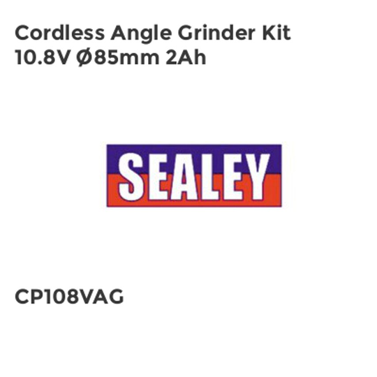 Sealey Cordless Angle Grinder Kit 10.8V 85mm 2Ah