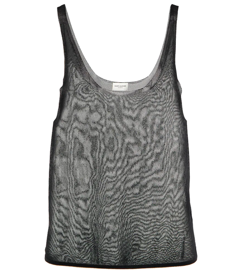 Silk knit tank top