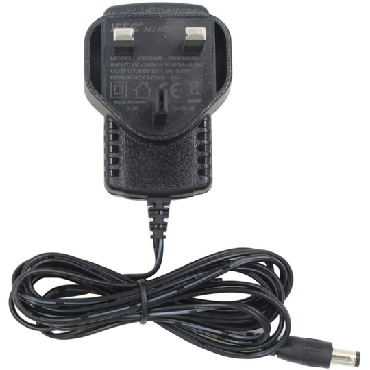 DC 9V 1A Power Supply Adapter, Plug 5.5mm x 2.1mm, Center Positive