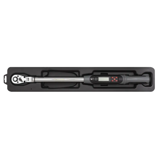 Sealey Angle Torque Wrench Flexi-head Digital 1/2" Square Drive 20-200nm (14.7-1