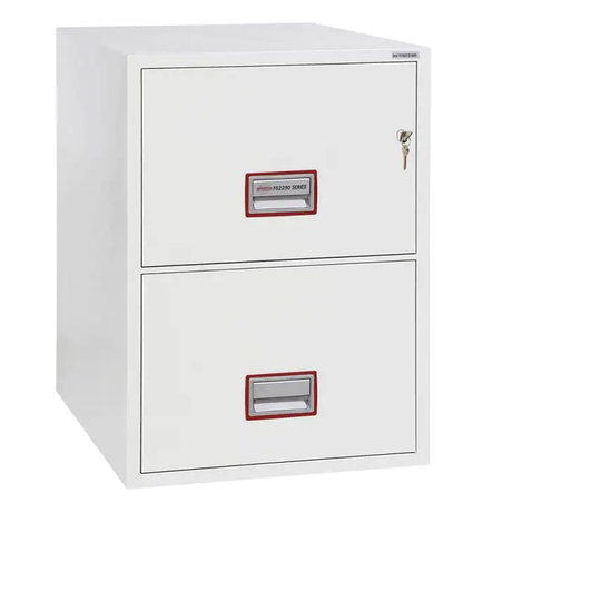 Phoenix Safe World Class Vertical Fire File FS2252K 2 Drawer Filing Cabinet with