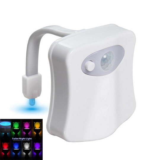 LED Toilet Bowl Light Motion Sensor Light Seat Lamp Bathroom 8 Color