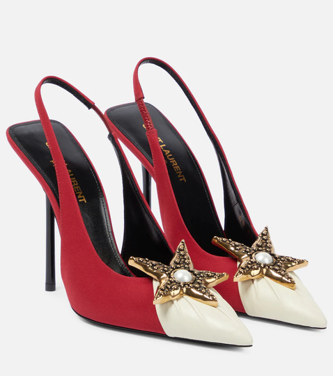 Volver embellished slingback pumps