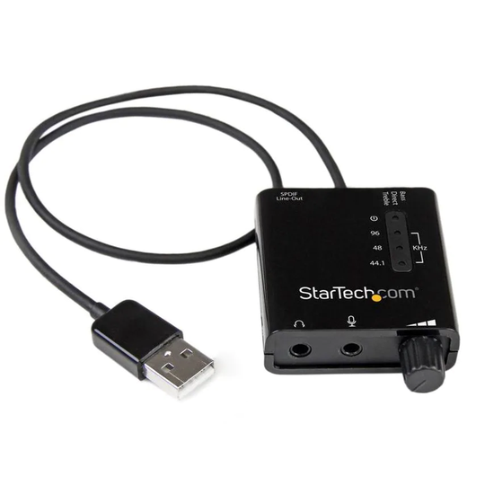 Startech USB Stereo Audio Adapter External Sound Card with SPDIF Digital Audio