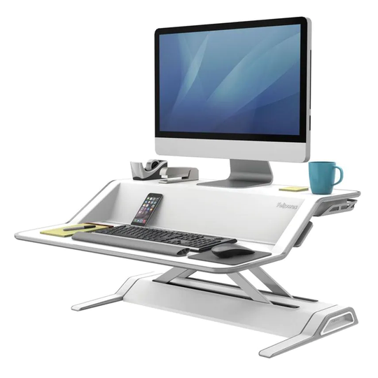 Fellowes Fellowes Lotus Sit Stand Workstation White 9901