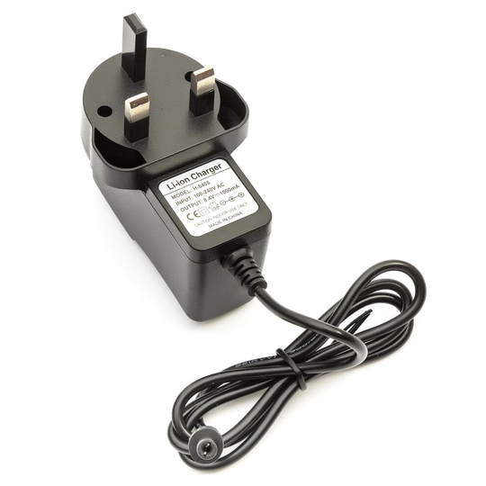 Lithium Battery Charger AC Power Adapter 8.4v 1amp UK Plug Bicycle Bike Light