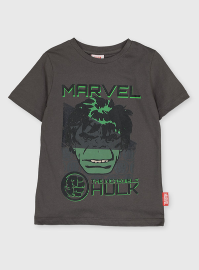 Marvel Comics Hulk Charcoal T-Shirt - 6 years