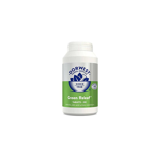 Dorwest Herbs Green Releaf Tablets for Dogs and Cats 200 tablets - formerly known as Mixed Vegetable Tablets
