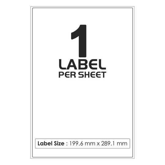 (200 Pack) Self-Adhesive A4 Address Shipping Labels Stickers, Laser Inkjet Compatible L7651/J8651 Printer Paper