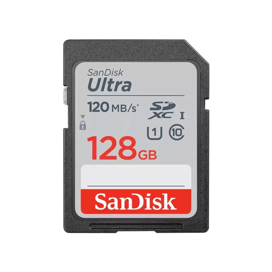 Sandisk SanDisk 128GB Ultra Flash Class 10 SDXC Memory Card Up to 120Mbs Read Sp