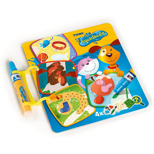 Aquadoodle E73266 Activity Book, Official Tomy No Mess Colouring & Drawing Game, Water Drawing Game & Book, Magic Pen, Suitable for Toddlers and