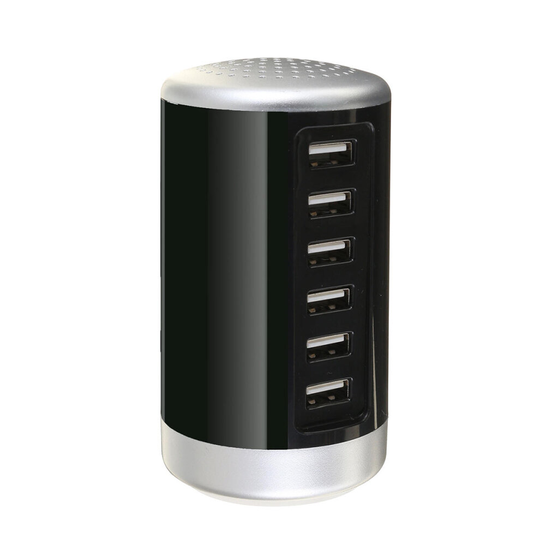 30W 6 Port USB Charger Portable Travel 6 Port Desktop Phone Tablet Charger Charging Station