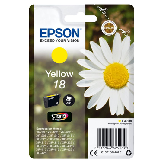 Epson Ink Medium Volume 18 Daisy Yellow Ink Cart