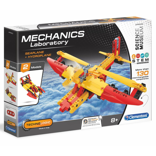 Clementoni Mechanics Lab Seaplane & Hydroplane Kit - Science & Play - 8 Years +