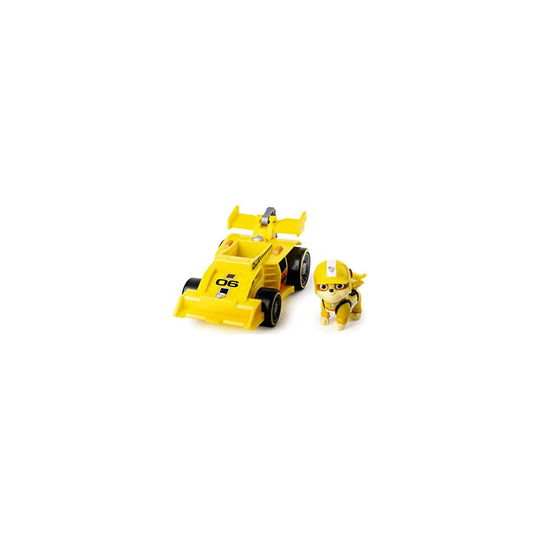 PAW Patrol 6058587 - Ready, Race, Rescue Rubble's Race & Go Deluxe Vehicle with Sounds, for Kids Aged 3 Years and Over