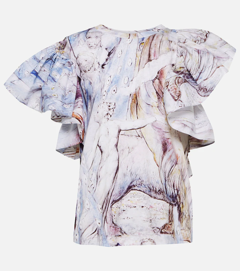 William Blake Dante print jersey top