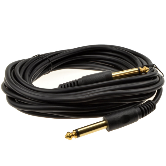 kenable 6.35mm 1 4inch Mono Jack Plug Guitar Instrument Patch Cable Gold 6m