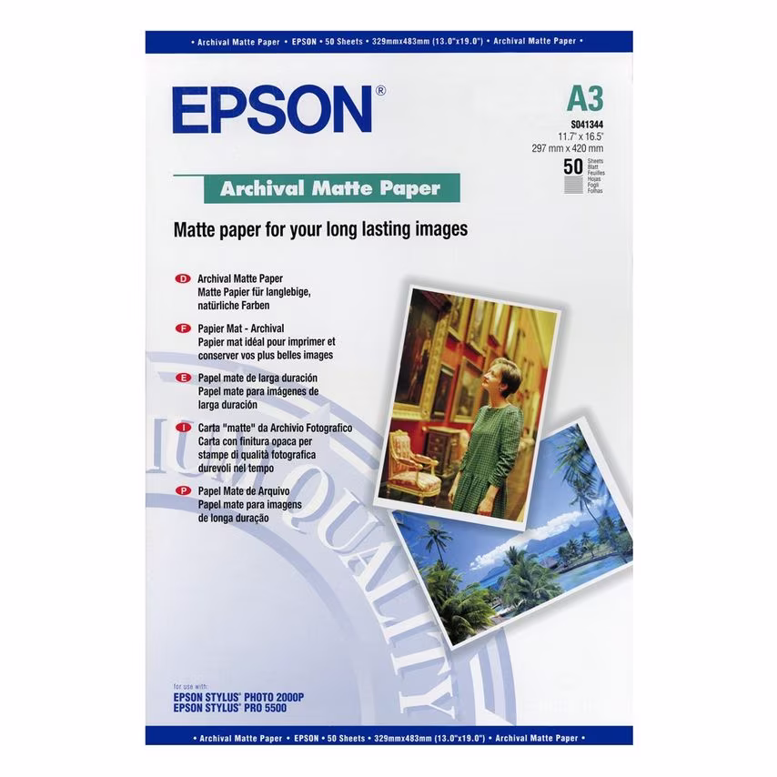 Epson Epson A3 Archival Matte Paper 50 Sheets - C13S041344