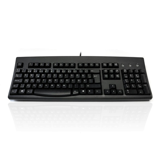 (Swedish) Accuratus 260 - PS/2 Full Size Professional Keyboard with Contoured Full Height Touch Typing Keys & Patented One Touch Euro Key