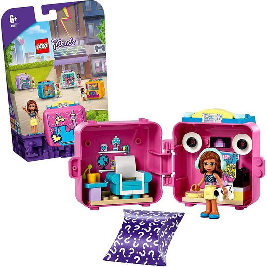 LEGO 41667 Friends Olivia's Gaming Cube Play Set, Collectible Travel Toy for Kids 6 Years Old with Mini Doll