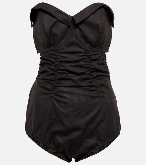 Waxed cotton bodysuit