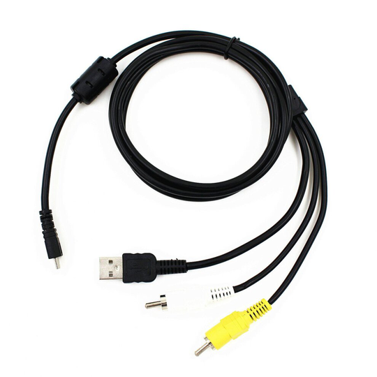 For Sony Cybershot DSC-W810 Camera 3 in 1 USB Charger Data AV TV Cable Lead
