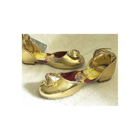 Beauty and the Beast Shoes Girls Kids FORMAL Gold size UK 9, EU27