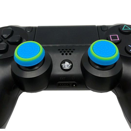 (Blue Green) 2 x EGP™ Grips Thumb Stick Cover Grip Caps For Sony PS4 Playstation 4 Controller