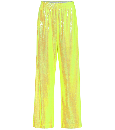 Sequined wide-leg pants