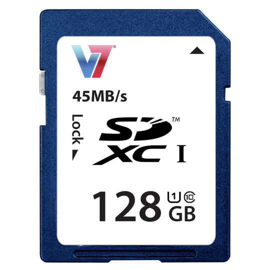 V7 SD Card 128GB SDXC UHS1 J152567- you get 6