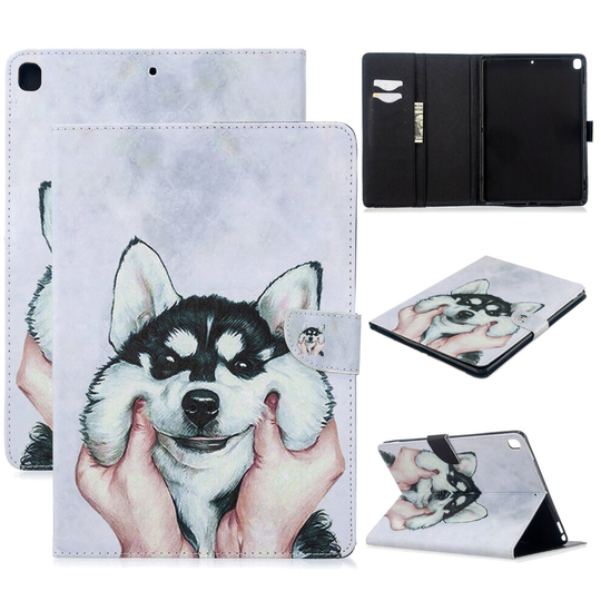 (Husky) for iPad Air 10.5" 3rd Gen 2019 / iPad Pro 10.5" 2017 / iPad 7th Gen 10.2" 2019 Case Soft TPU Back Flip Stand Cover PU Leather Smart Magnetic