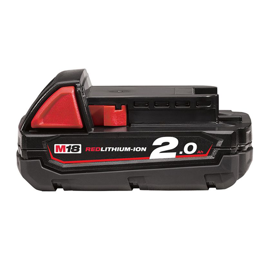 Milwaukee Power Tools M18 B2 REDLITHIUM-ION Slide Battery Pack 18V 2.0Ah Li-ion