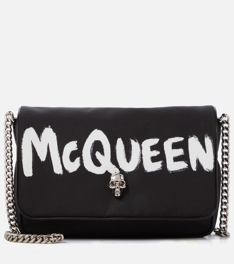 Graffiti nylon shoulder bag