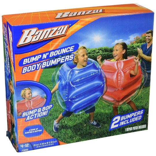 Banzai Bump N Bounce Body Bumpers Inflatable Body Ball Kids Zorb Garden Game