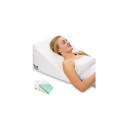 AviiatoR Orthopaedic Bed Wedge Support Pillow Memory Foam - for Acid Reflux, GERD, Reduce Back Pain, Snoring and Breathing Problems - Great
