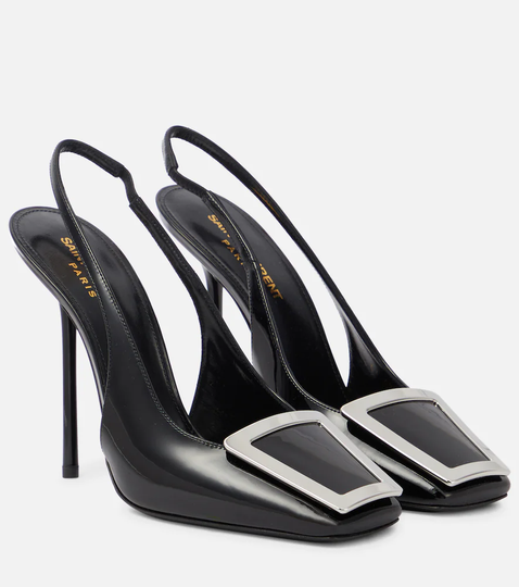Pablo leather slingback pumps