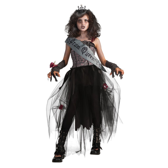 (Extra Large) Official Rubies 884782M Girls Goth Prom Queen Medium Children's Costumes Evil