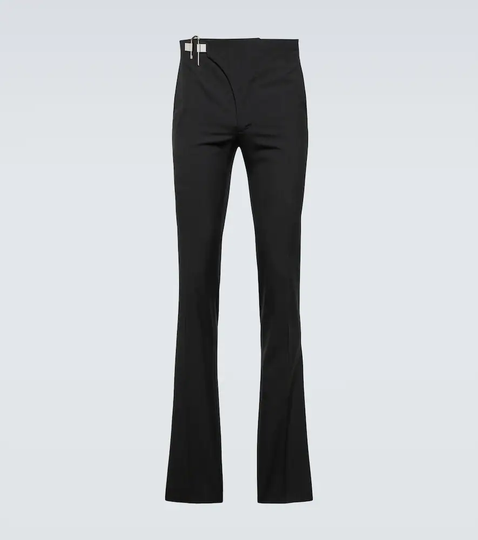 Lock slim wool suit pants