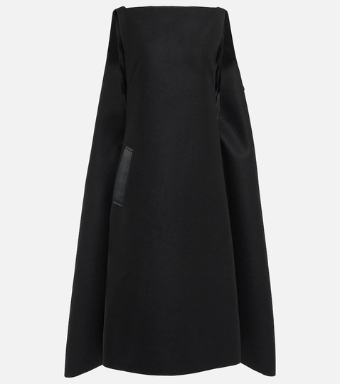 Wool cape dress