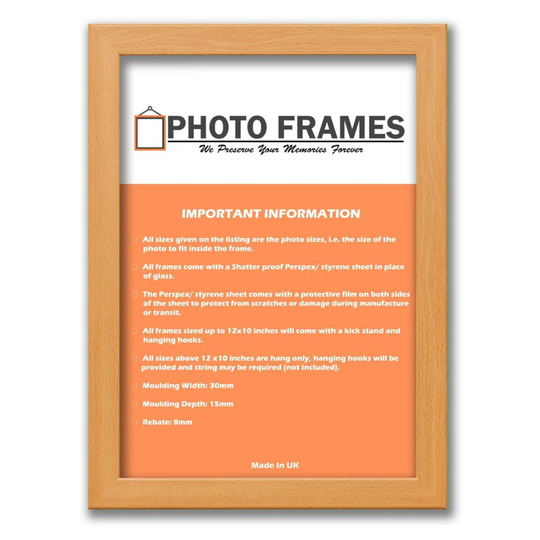 (Beech, 12x10 Inch) The Photo Factory Frame | Wooden Photo & Art Frames